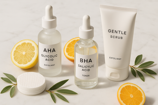 How do you choose between AHA and BHA in exfoliants formulation?