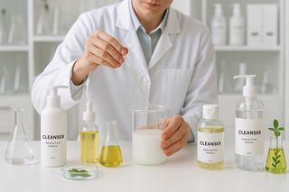 What are the key ingredients used in cleanser formulation?