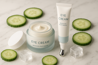 What is the best formulation for eye creams to reduce puffiness?
