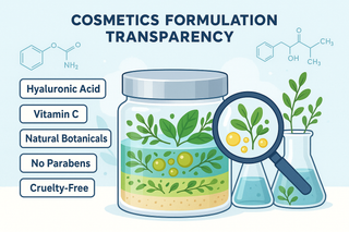 What does formulation transparency mean in cosmetics?