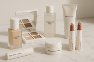 What is the difference between unscented products and fragrance-free cosmetics?