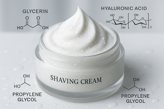 How do humectants affect shaving cream performance?