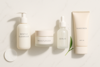 What are the essential steps in a minimalist skincare routine?