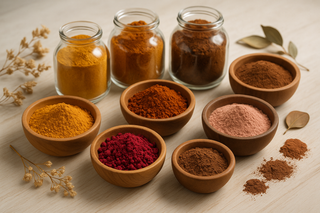 What are common natural pigments used in formulation?