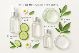 What ingredients should I look for in an oil‑free moisturizer?