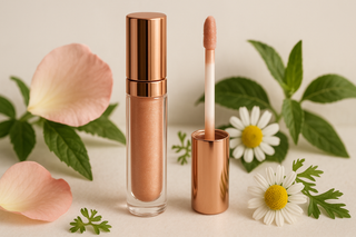 What are the basic ingredients in organic lip gloss formulation?