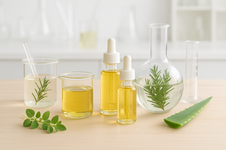 How do you replace synthetic preservatives in an eco‑friendly cosmetic formula?