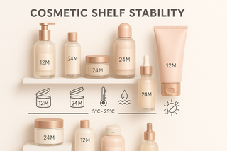 What does shelf stability in cosmetics mean and why is it important?