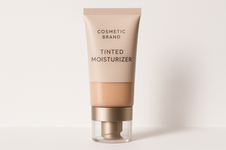 What are the typical formulation phases and ingredients in a tinted moisturizer?